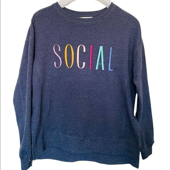 Wildfox SOCIAL Statement Sweater Sweatshirt - Picture 1 of 5